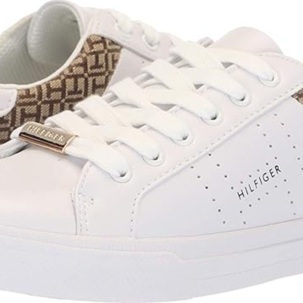 Tommy Hilfiger Women's LORIO Sneakers white and gold sneakers - Picture 3 of 11